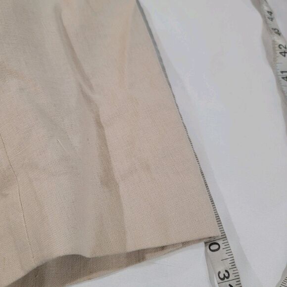 Kings Court Mens Size 52 Tall Linen Blend Blazer Cream - Picture 7 of 12